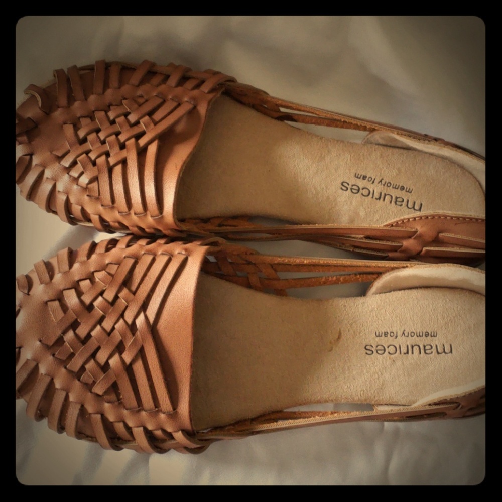 Leather flats